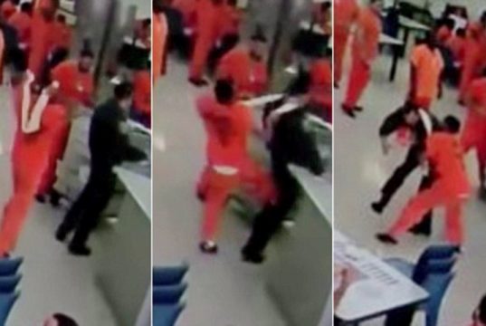 Prison Inmate Attempts To Strangle Guard With A Towel Before Inmates Rescue Him
